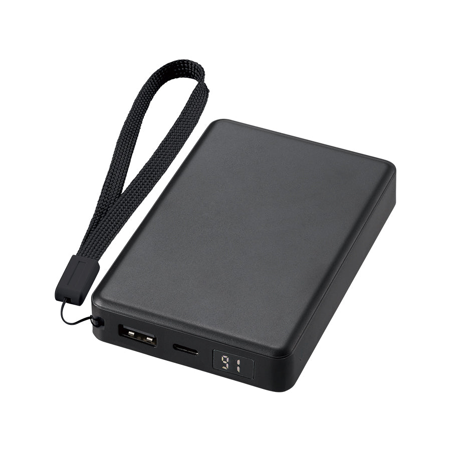 モバイルチャージャー8000　デジタル表示付　全体イメージ　ブラック