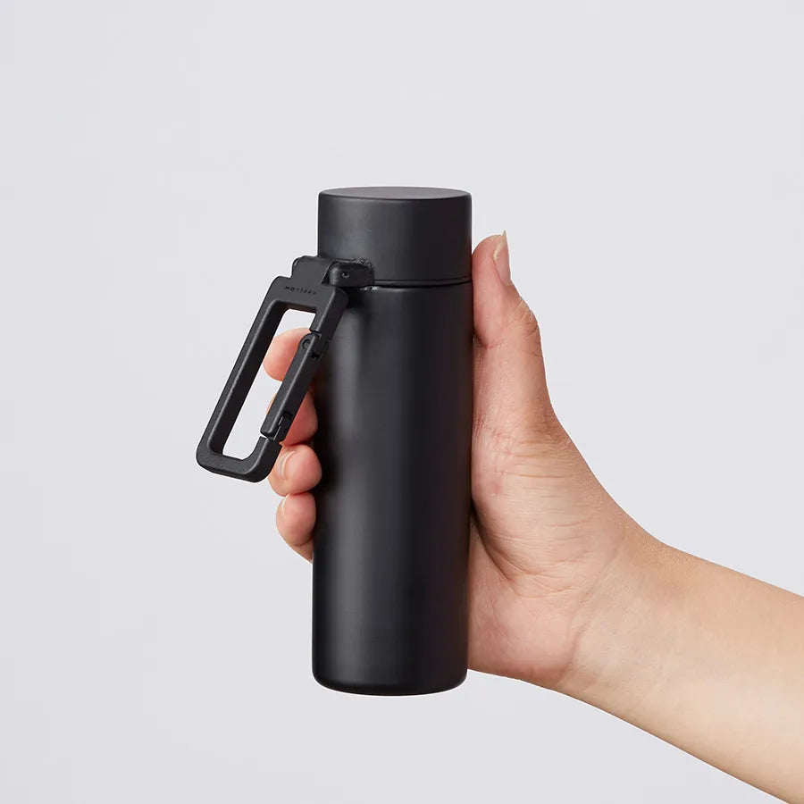 MOTTERUカラビナハンドルサーモボトル130ml　ver.2　ブラック