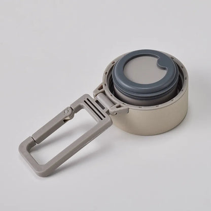 MOTTERUカラビナハンドルサーモボトル130ml　ver.2　フタとカラビナが一体になっています