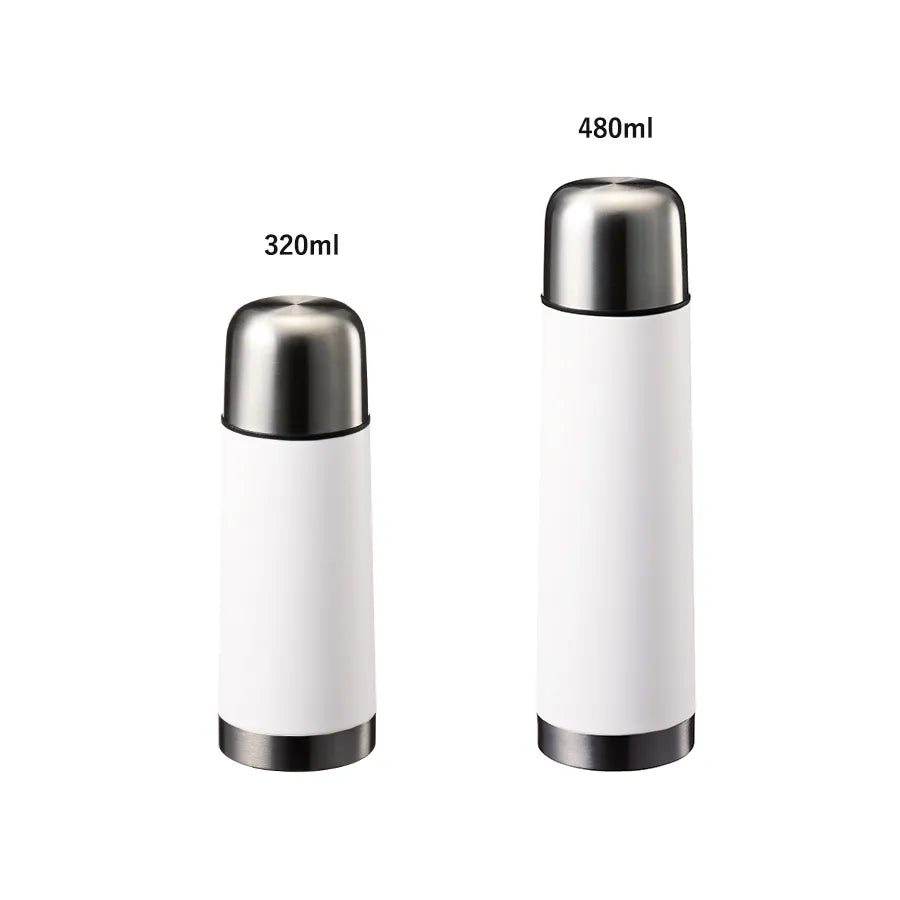 【アウトレット】コップ付サーモステンレスボトル　480mlと320mlの比較