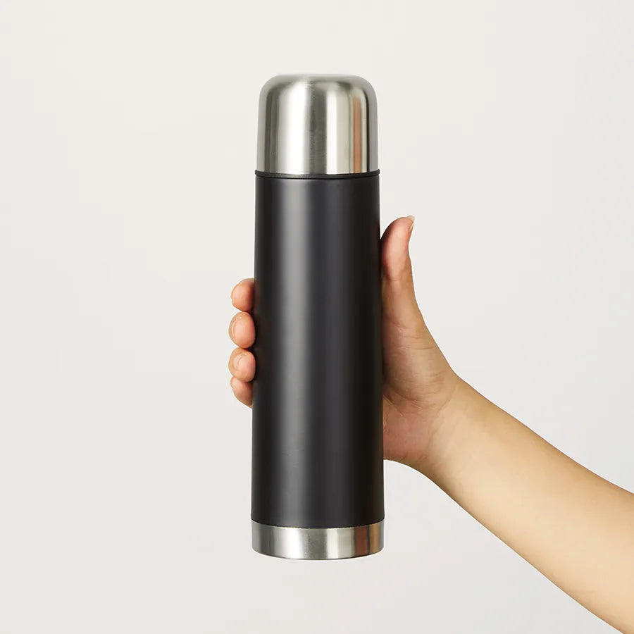 コップ付サーモステンレスボトル　480ml　ブラック