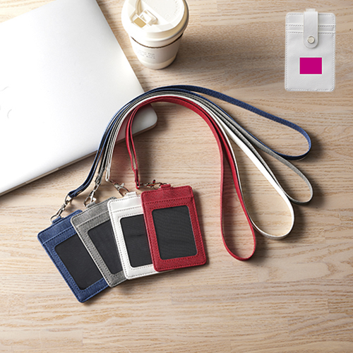 パスケース（ネックストラップ付）　４色