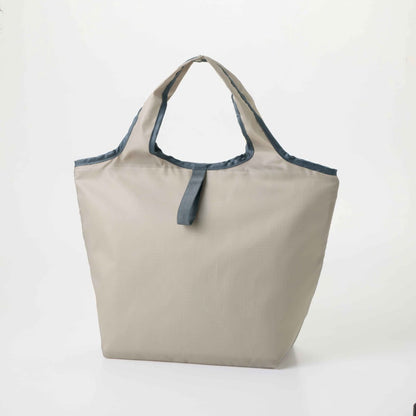 プレント／たためる保冷温バッグ　グレージュ