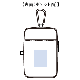 ぬいぐるみポーチ（M）　裏面印刷箇所イメージ