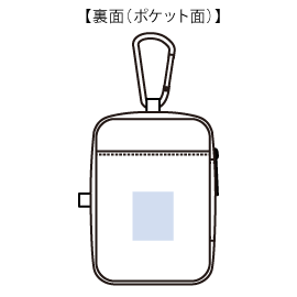 ぬいぐるみポーチ（S）　名入れ箇所イメージ