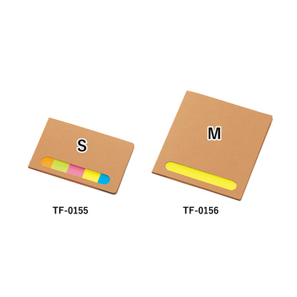 ポケット付箋セットのサイズイメージ（SサイズとMサイズの比較）