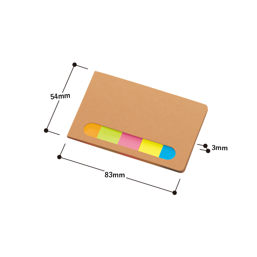 ポケット付箋セット（Ｓ）のサイズを示した画像