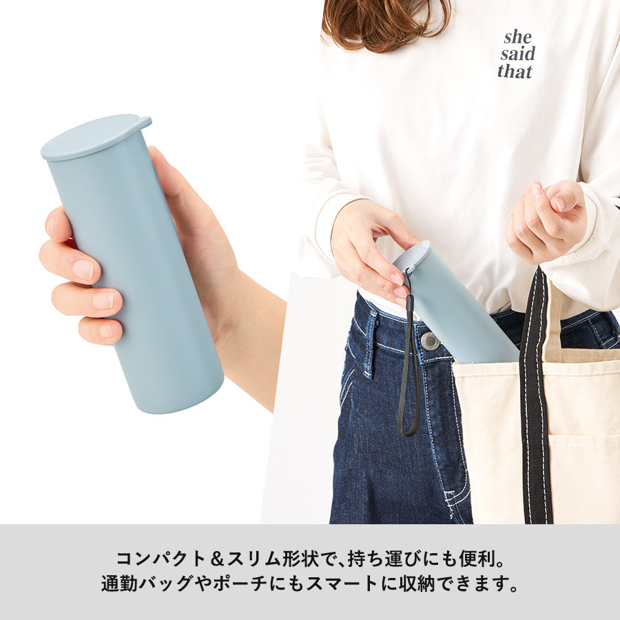 ポータブルシリコン氷のう　コンパクト＆スリム形状で持ち運び便利