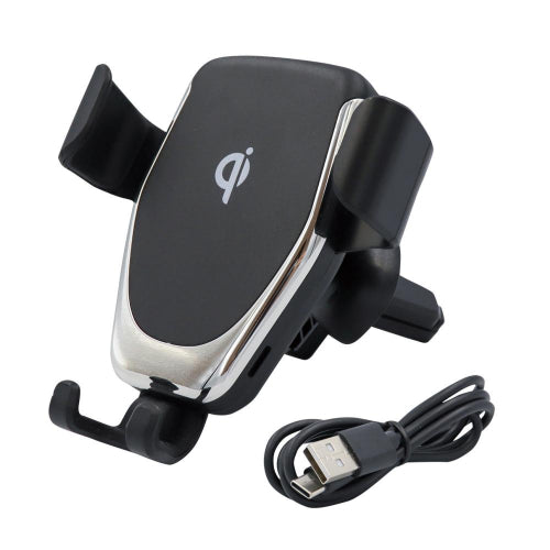 Ｑｉ車用ワイヤレス充電器　全体とタイプCけーケーブル