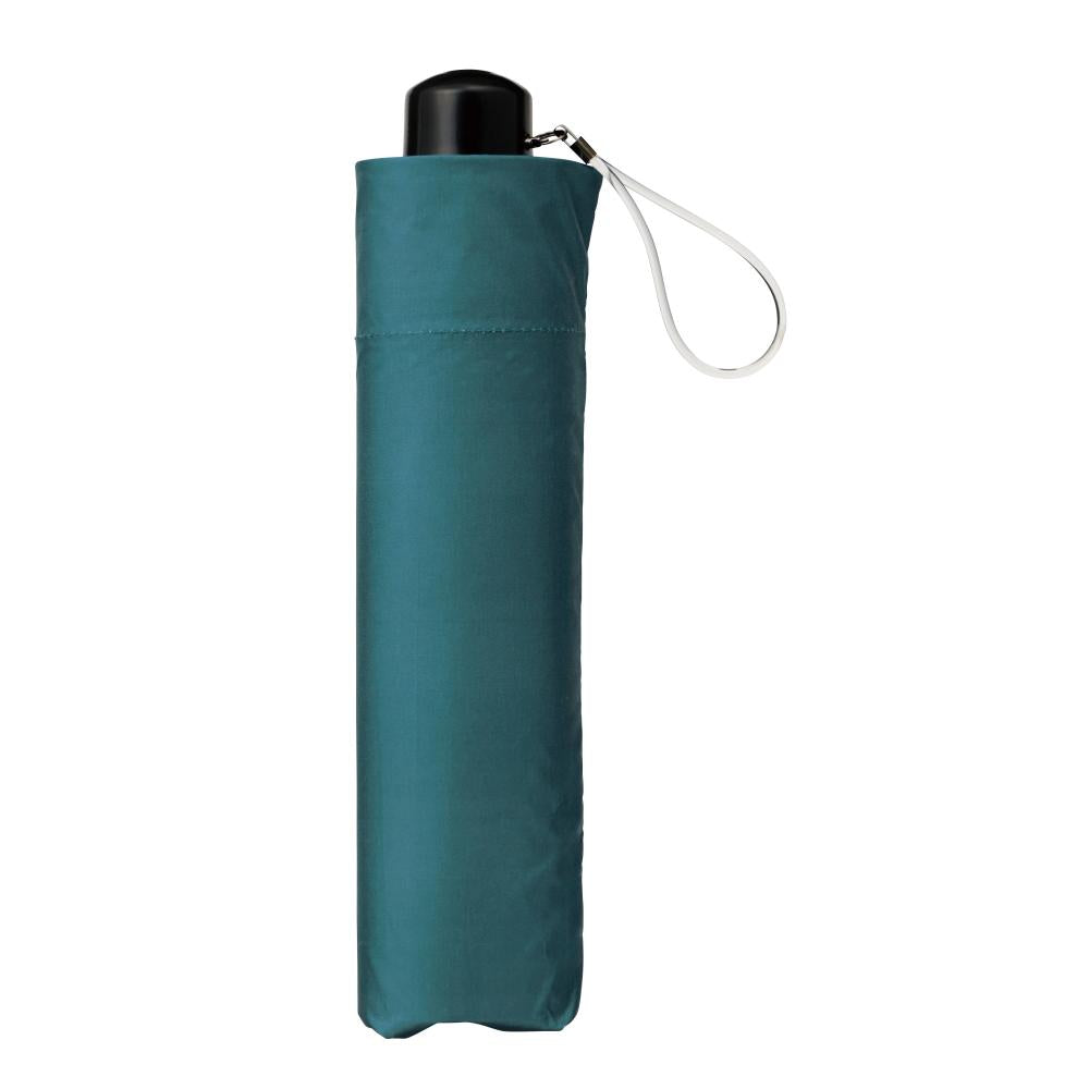 晴雨兼用　３ｉｎ１折りたたみ傘１本　畳んだ状態　ターコイズブルー