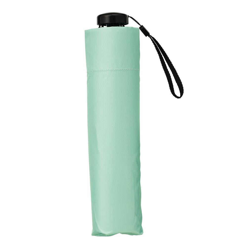 晴雨兼用　超軽量折りたたみ傘１本　折りたたみ例　ブルーグリーン