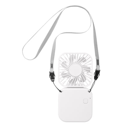充電式3WAY折りたたみハンディファン（ネックストラップ付き） 全体