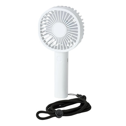 ストラップ付き充電式ハンディファン　斜め右
