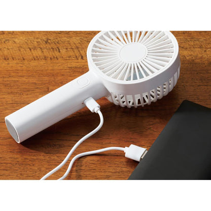 ストラップ付き充電式ハンディファン　USB充電が出来る