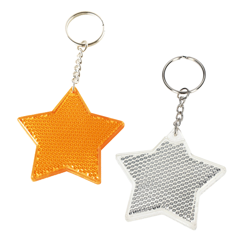 反射板キーホルダーほし　２色