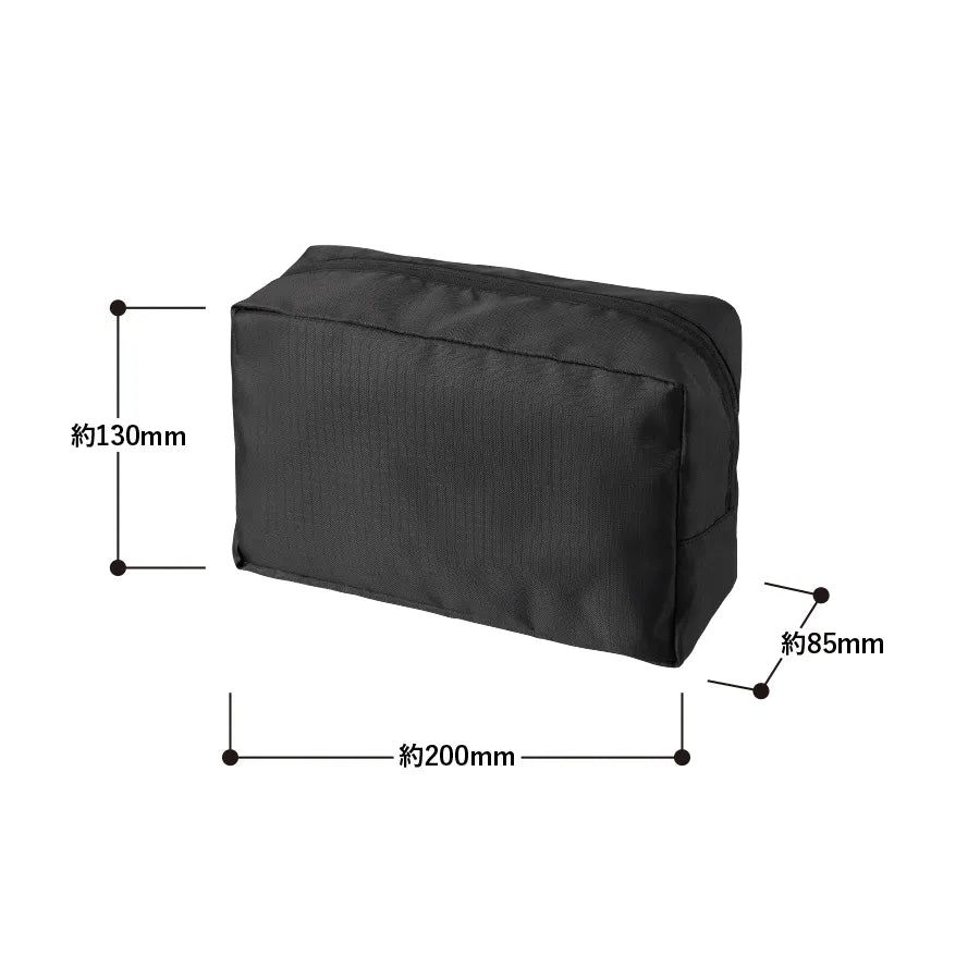 リップトップスクエアポーチ　サイズ表示