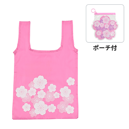さくらエコバッグ（ダイカットPVCポーチ付）　全体イメージ