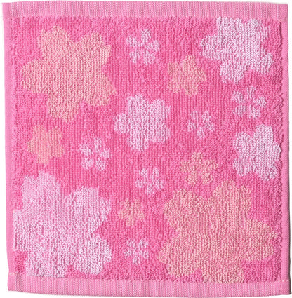 <さくら＞ジャガード織りハンドタオル　表面