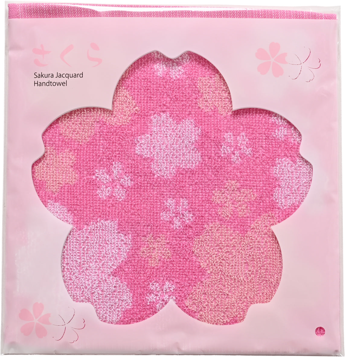 <さくら＞ジャガード織りハンドタオル　袋入りイメージ