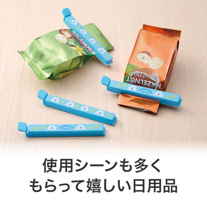 笑顔があふれますように サモエドさんマグネット付きフードクリップ（2個組）　コーヒーや紅茶の袋止めイメージ