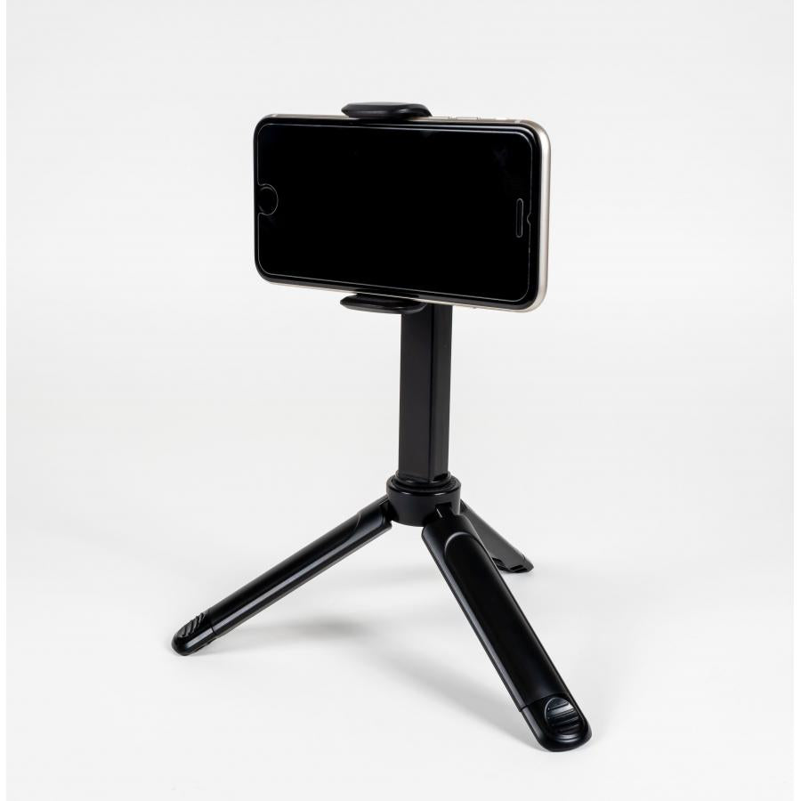 セルフィーアームスタンド　使用イメージ　スマホ横向き
