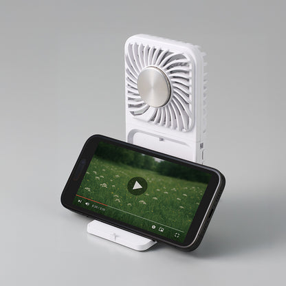 スマホスタンド付冷却プレートUSBファン　スマホスタンドにも