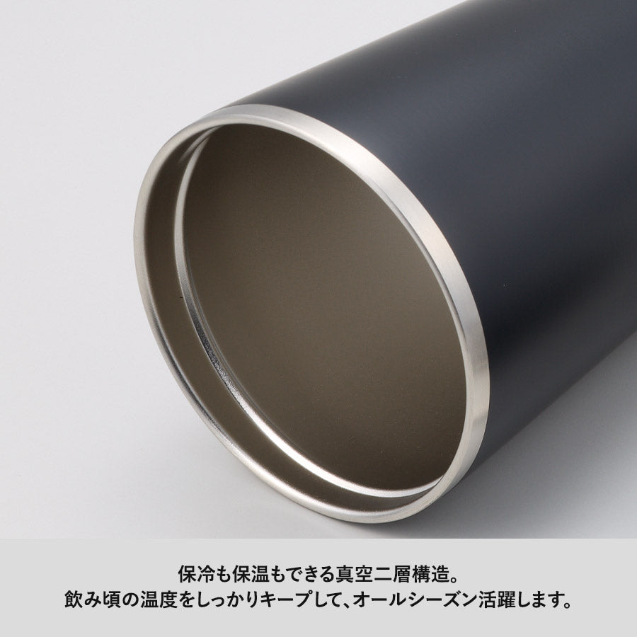 ストロー付ステンレスサーモタンブラー470ml　真空二層構造