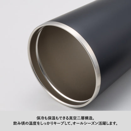 ストロー付ステンレスサーモタンブラー470ml　真空二層構造
