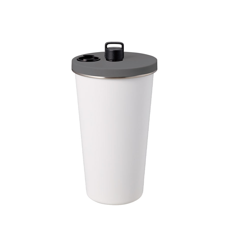 ストロー付ステンレスサーモタンブラー470ml　ホワイト