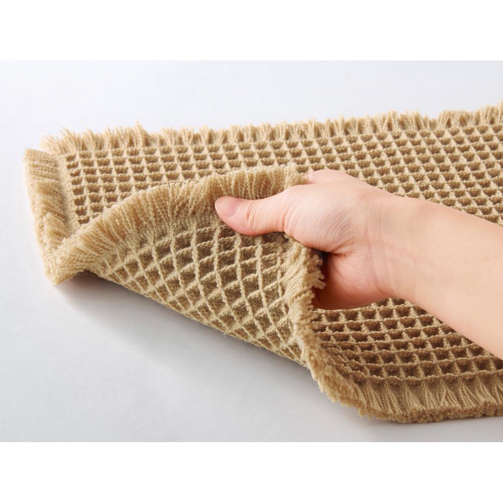 ワッフルバスマット　ワッフル織り