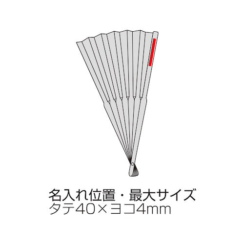 和ごころ竹扇子名入れ箇所