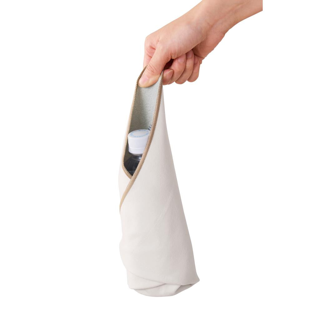 ピタッと巻ける保冷クロス　ペットボトルの持ち運びに便利