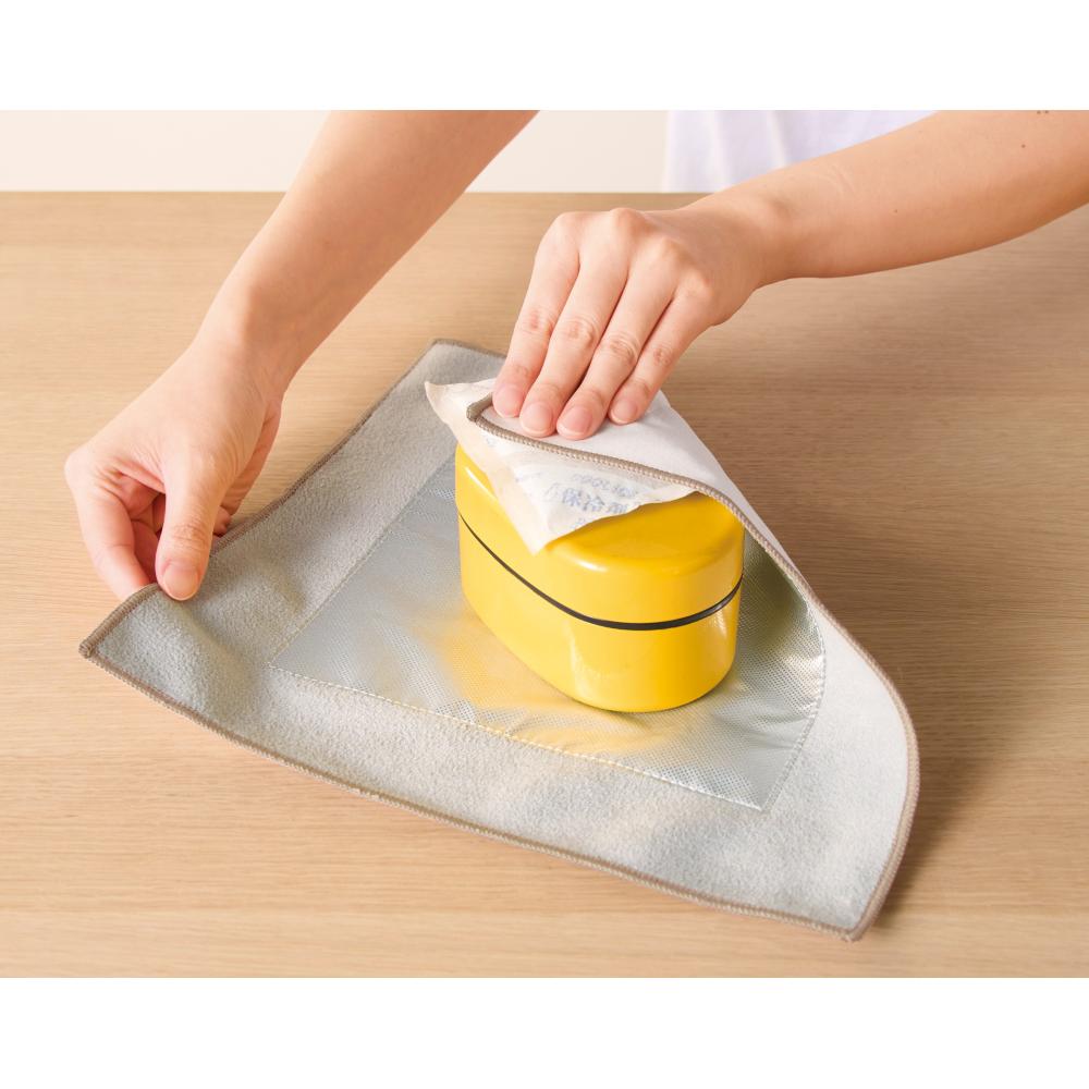 ピタッと巻ける保冷クロス　生地同士がピタッとくっつく不思議なクロス