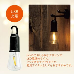 充電式エジソン電球