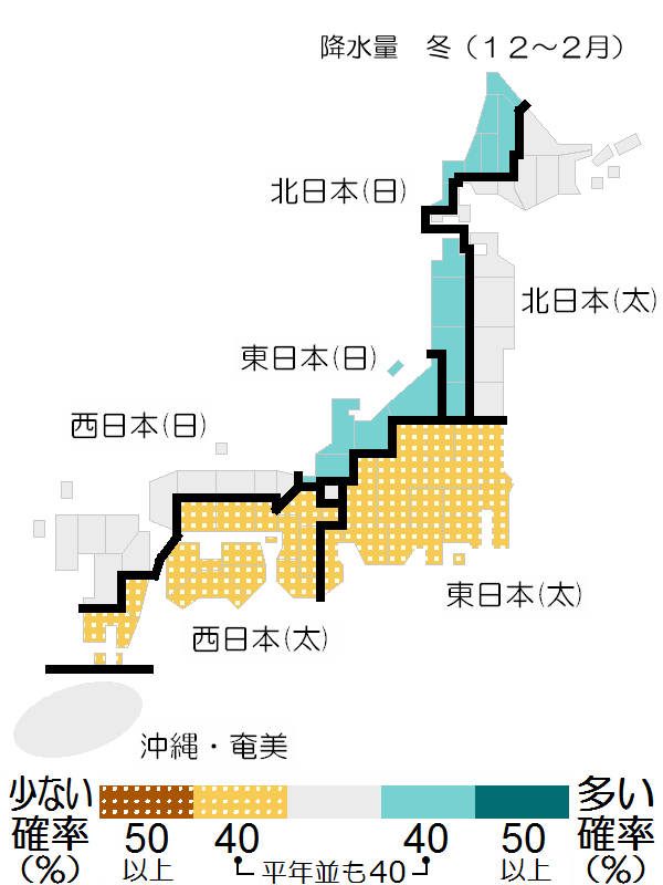 降水量 （12月～2月）